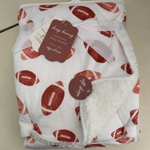 NWT Fleece football baby blanket
